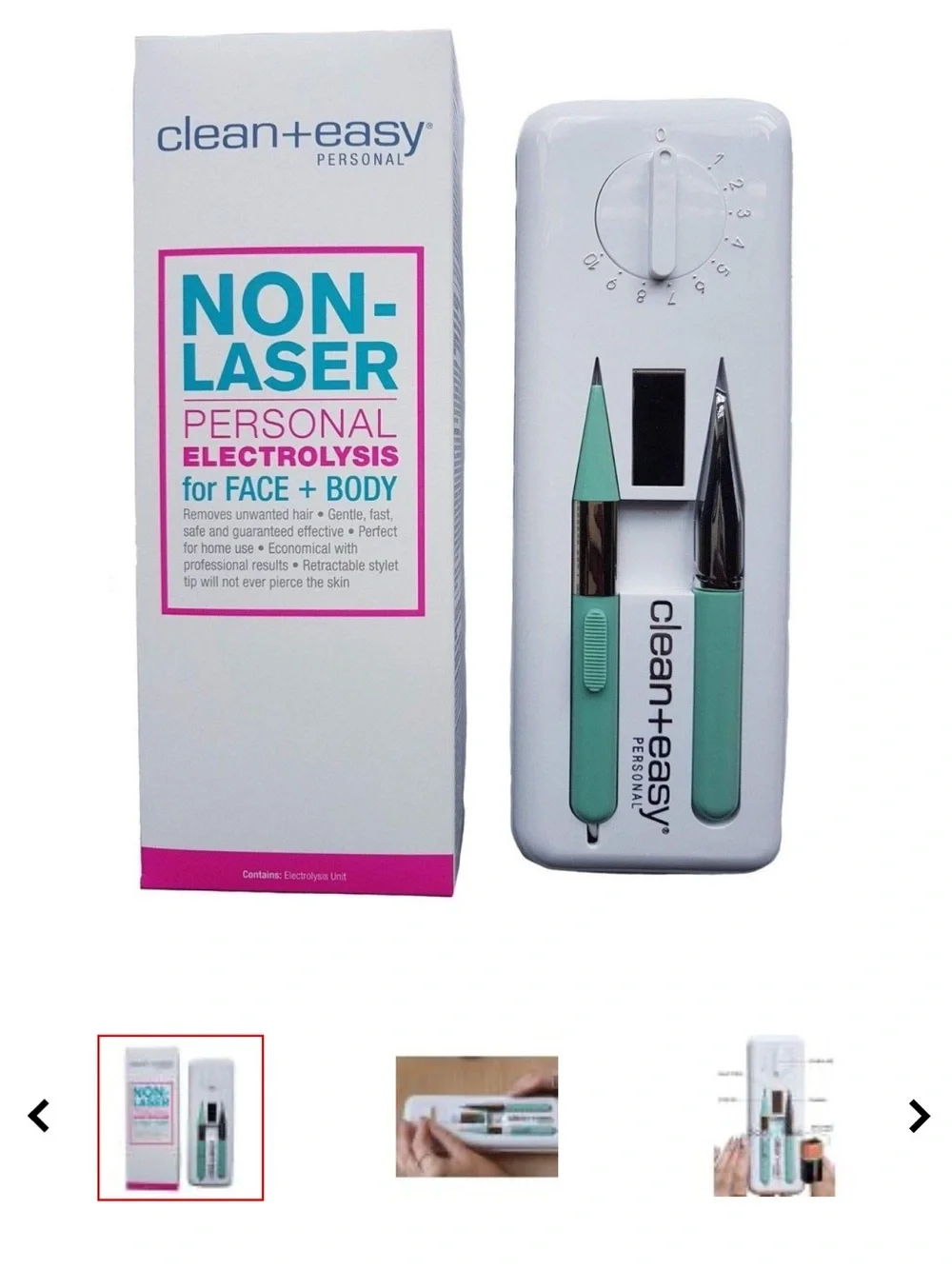 Personal Non-Laser Electrolysis Hair Remover — Pink & Teal